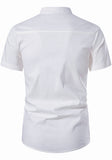 Men's Cotton Fabric Half Sleeve White Kurta